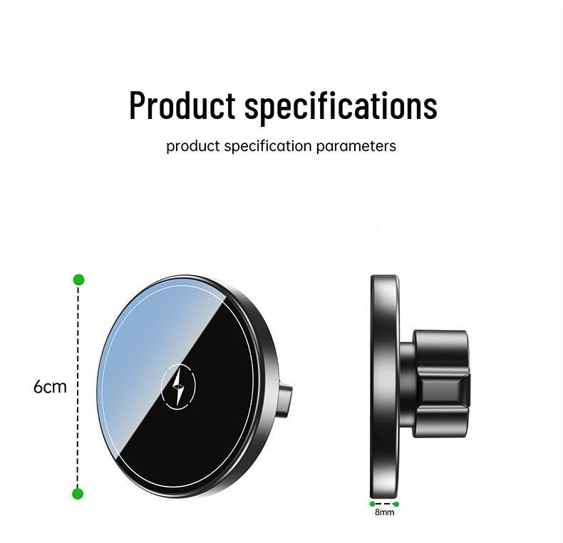 15W Strong Magnetic Wireless Charging Phone Holder with 17mm Universal Ball Head