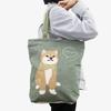 Shiba Inu Dog Tote A4 Eco Zipper (Mameshiba) Bag, Size, Canvas, Bag, closure, Lightweight, Handbag, Sub-bag, Dog, ki-195 (No-01)