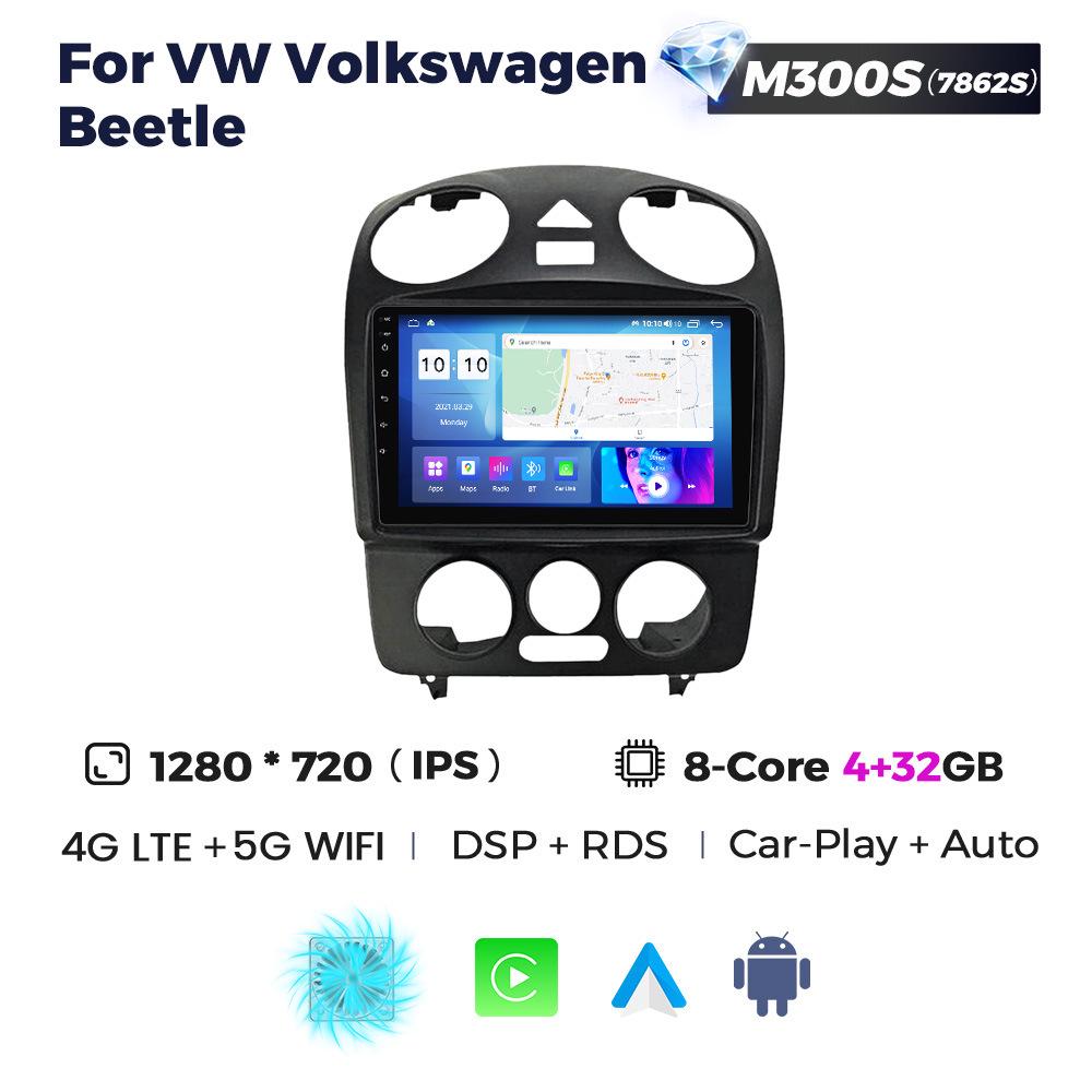 VW Beetle Android Navigation System with Wireless CarPlay Compatibility