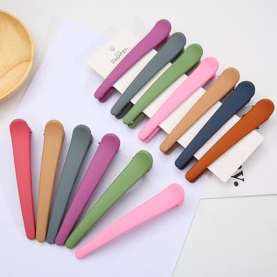 Mode Frauen Temperament Haar Clip Matt Entenschnabel Haarnadel Candy Farbe Haar Pins Haarspange Haar Zubehör