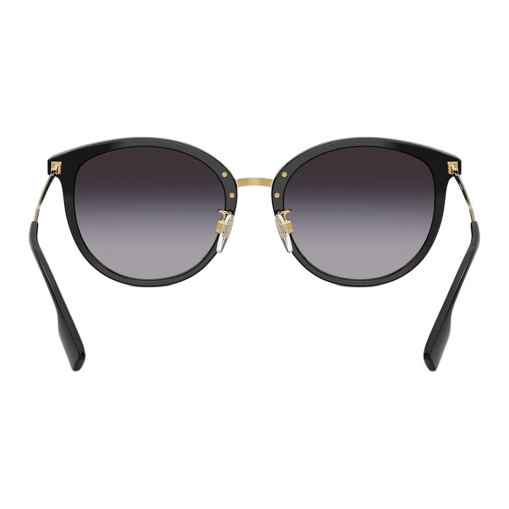 Burberry Elegant Socialite Holiday Travel Edition Round Sunglasses Women sunglasses Black 0BE4289D-30018G