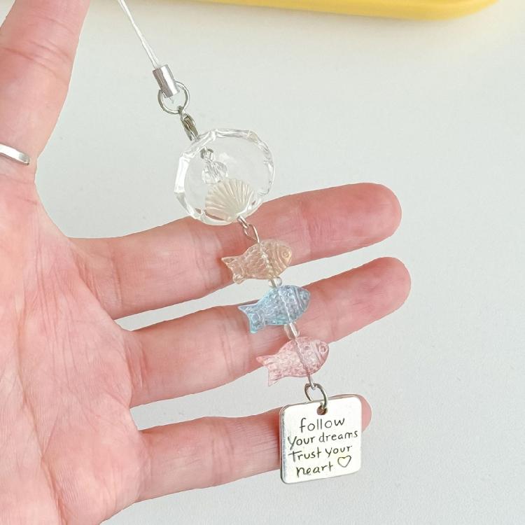 Resin Fish Wind Chime Phone Chain Travel Accessory Decorations Phone Pendant for Everyday Use Travel and Party Occasions