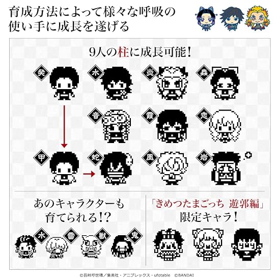 BANDAI Demon Slayer: Kimetsu no Yaiba Tamagotchi Entertainment District Arc, approx. 4cm, Nezuko Blo