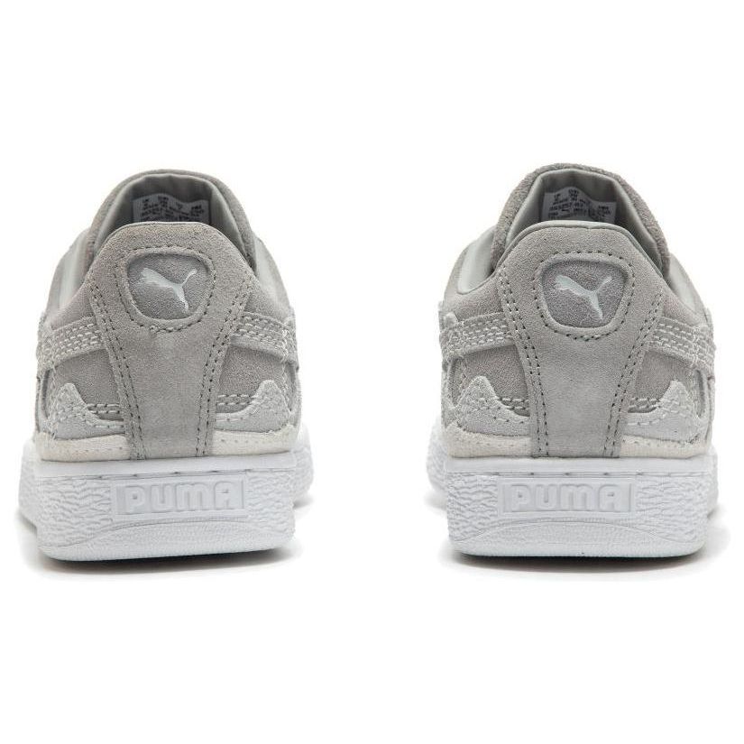 Puma Suede Series Comfortable Versatile Shock Absorbing Durable Low Top Sneakers Unisex Sneakers Gray 393257-03