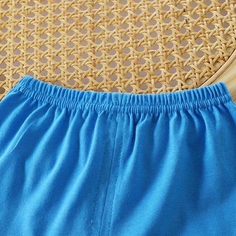 2Pcs/Set Summer Cartoon Short Sleeves Tops Shorts Outfit Set Cotton Newborn Children's Pajamas Toddler Boys Girls Baby Kids Clothes