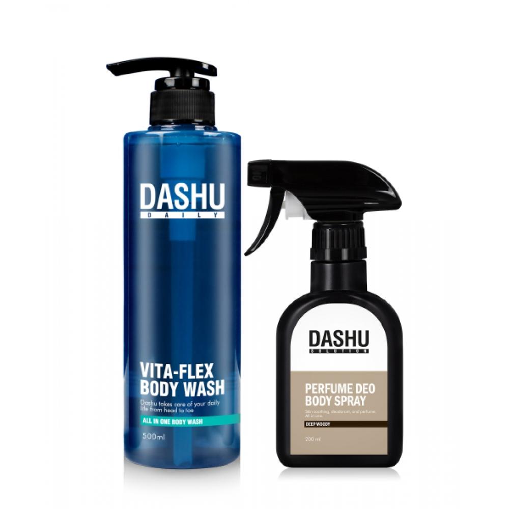 Dashu Daily All In One Body Wash 500ml + Body Spray 200ml Deep Woody none