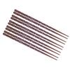 5Pairs Reusable Chopsticks Anti Slip Design Exquisite Pattern Light Comfortable Washable Chopsticks for Parties Weddings