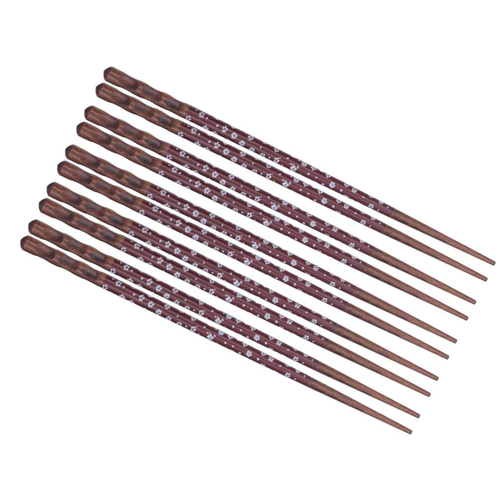 5Pairs Reusable Chopsticks Anti Slip Design Exquisite Pattern Light Comfortable Washable Chopsticks for Parties Weddings