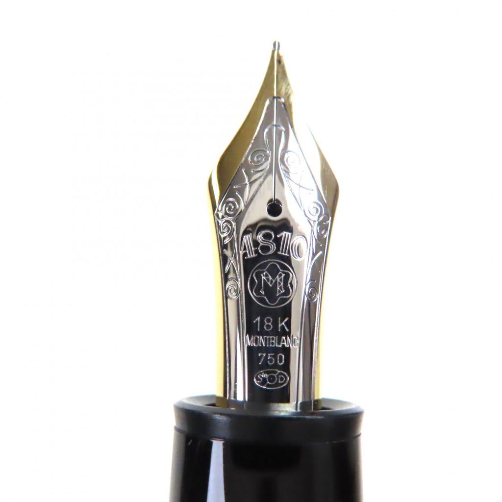 Excellent MONTBLANC Fountain Pen Meisterstück 149 White Star Black Gold 18K Mens Used