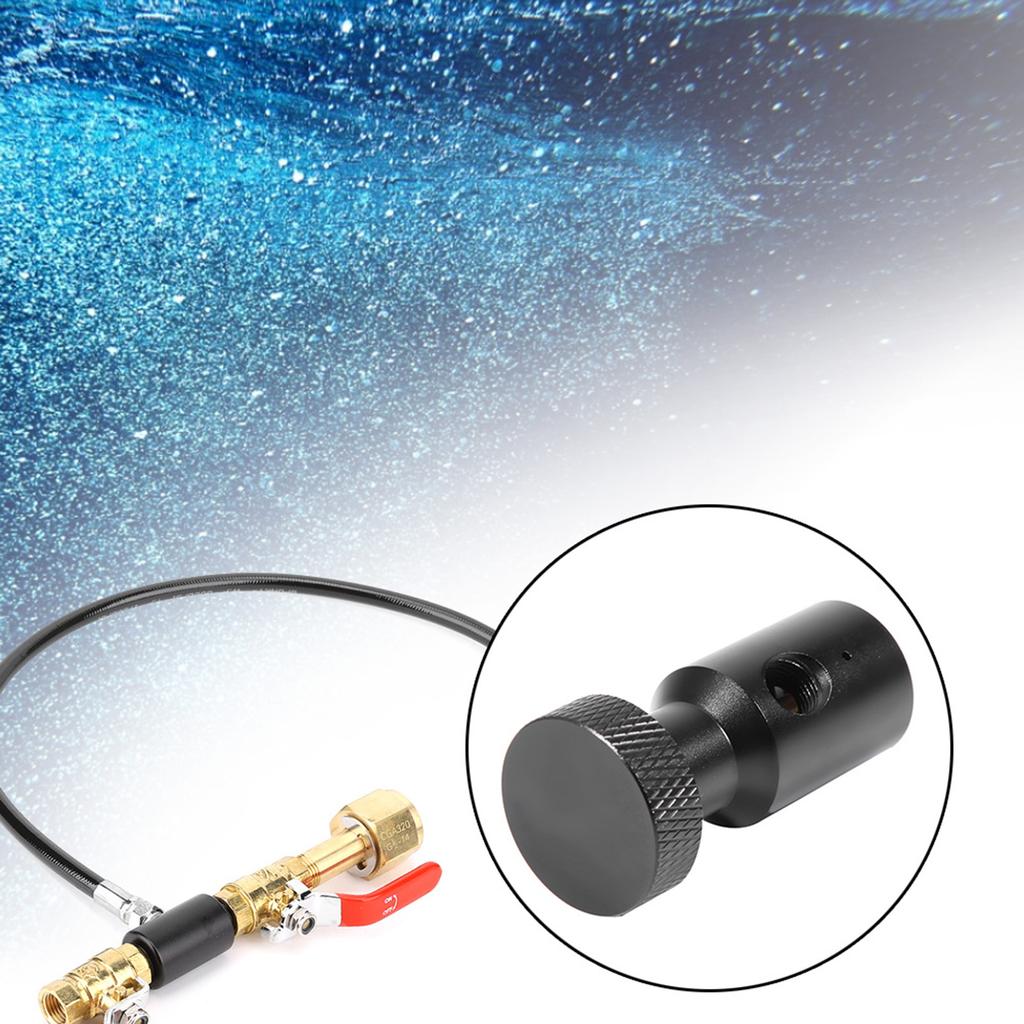 Refill Adapter, 1 8NPT CO2 Carbonator Cylinder On Off Refill Adapter for Sodastrm TR21 4