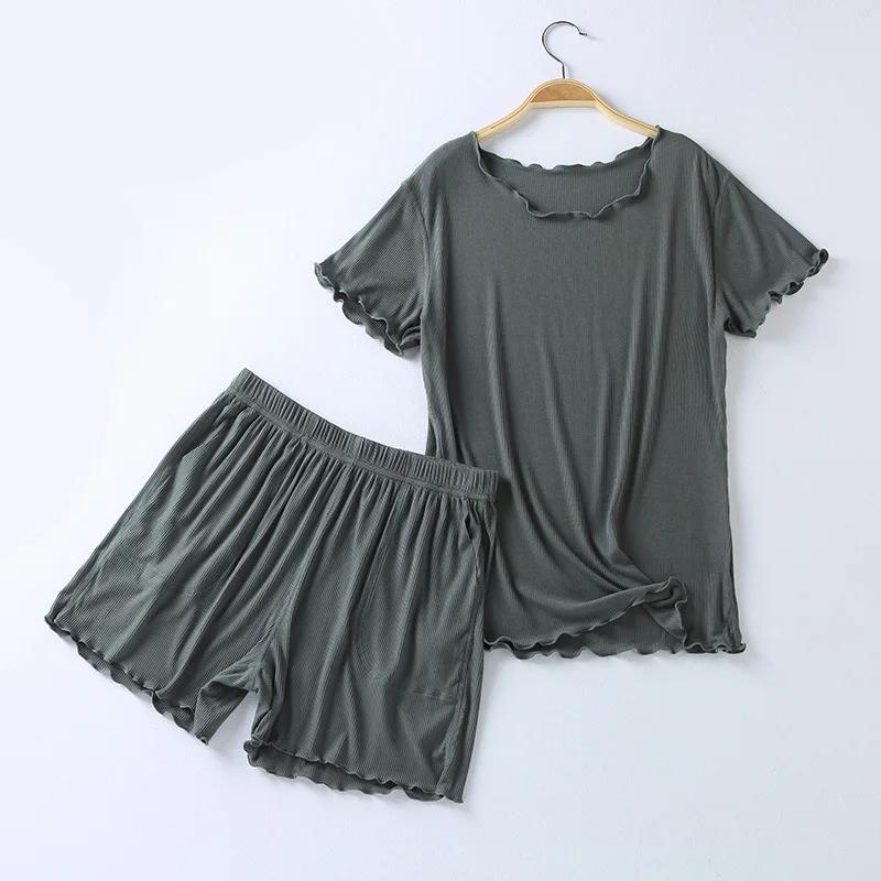 Summer Modal Short-sleeved Shorts Suit Ladies Pajamas Casual Loose Comfortable Pajamas Suits  Pajamas for Women