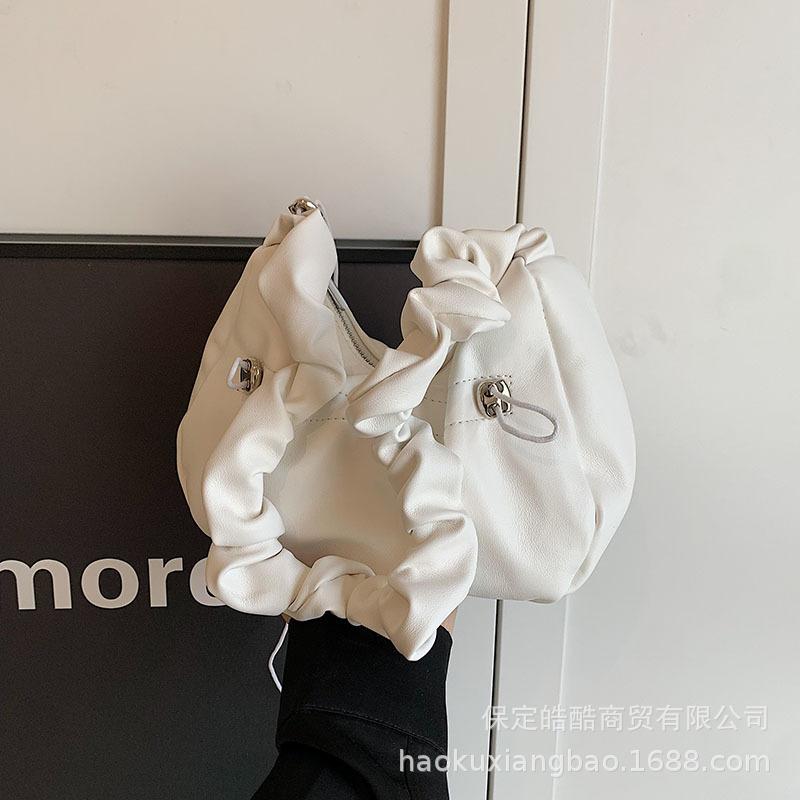 Высококачественная нишевая сумка подмышками, сумка через плечо, женская новая сумка через плечо большой вместимости 2024 года, пригородная большая сумка, женская сумка белый