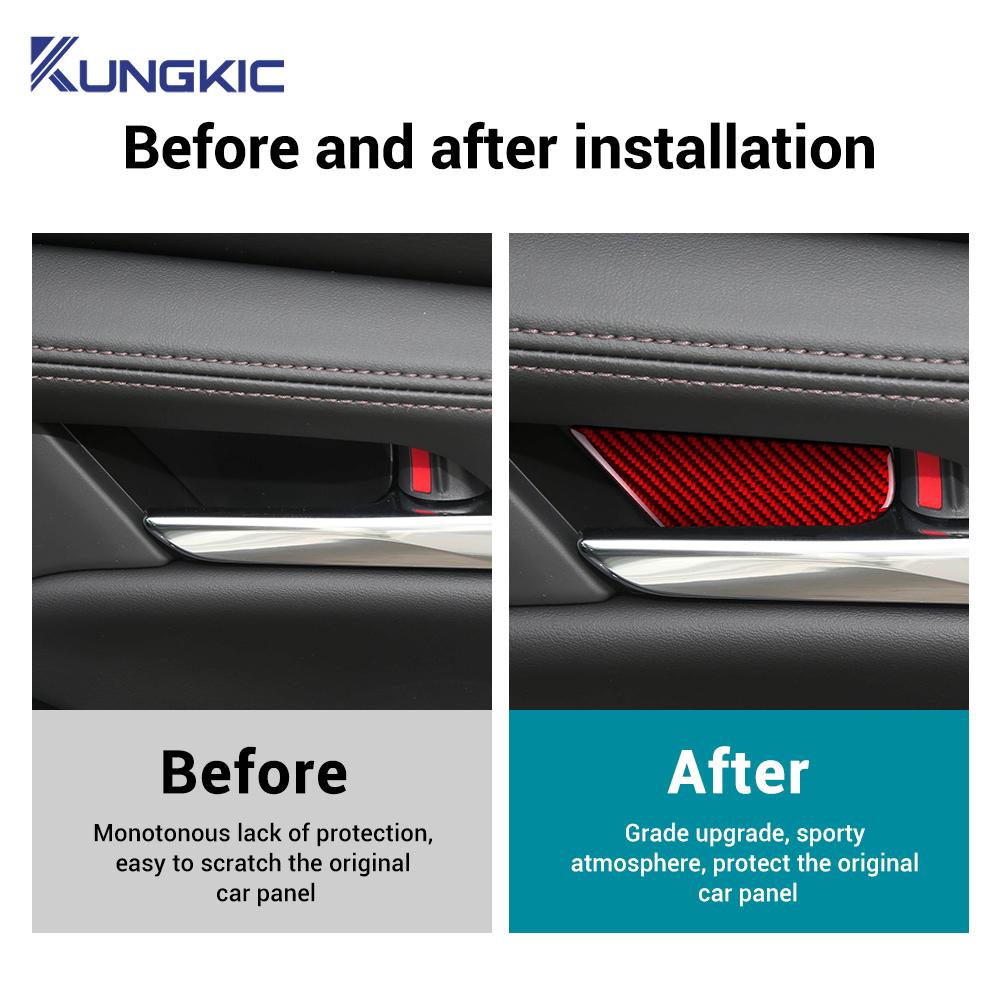 Echter Weicher Kohlefaseraufkleber Für Mazda 3 2019-2025/CX-30 2020-2025 LHD RHD Auto Innentürschale Panel Innenraum Zierleisten Zubehör