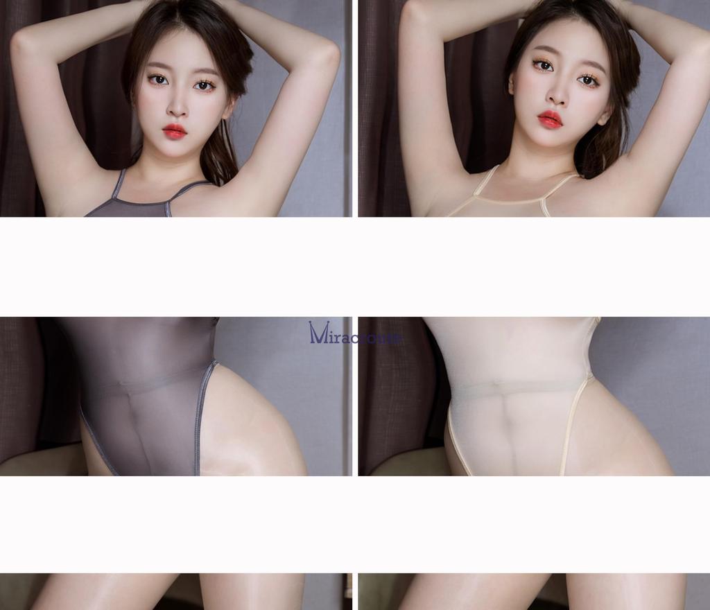 Sexy High Thin Competitive School Race Queen [Miracroute] See-through Stockings, Leotard, Leg, Fabric, Women's, T-Back, Erotic, Swimsuit, Swimsuit,