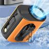 Portable Clip-on Fan with LED Fan Adjustable Wind Light Wearable Waist Speed Semi-Cooling Fan for Outdoor