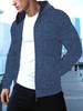 Men's Casual Jacquard Knit Hoodie Cardigan