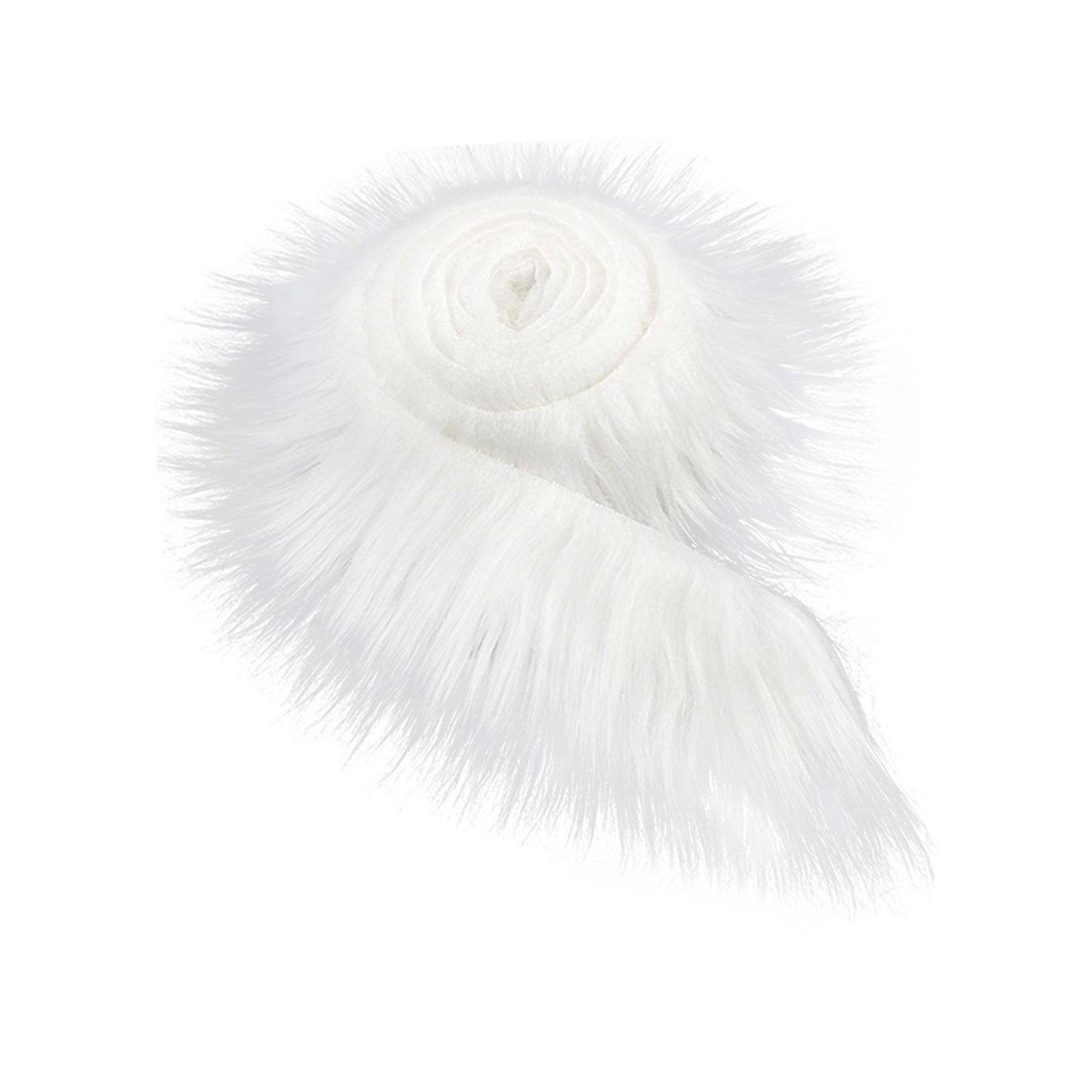 

Faux Fur Shaggy Fur Costume Supplies Cosplay Soft Toy Fuzzy for Hat Shoes Gnomes Beard Holiday Decor белый