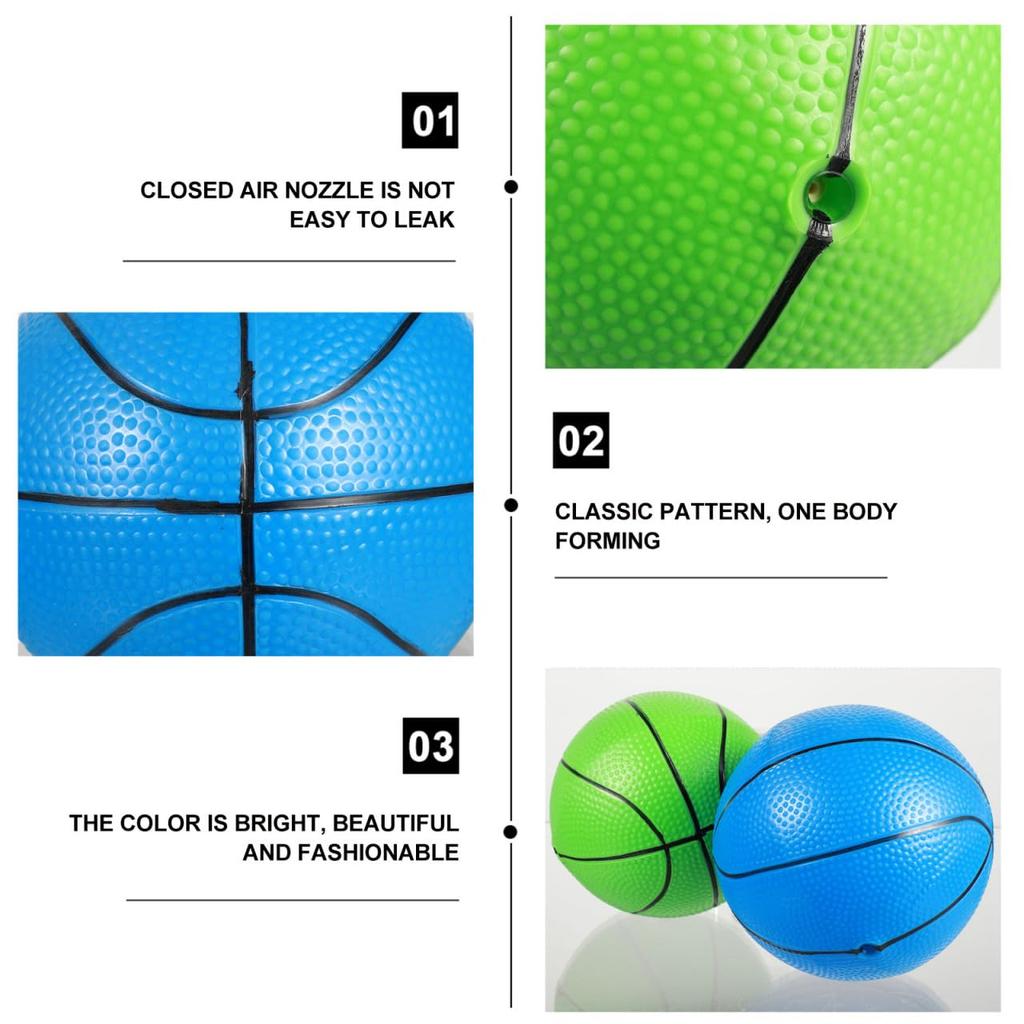 iplusmile Mini Basketballs (Set of 2, 15cm) - Soft, Lightweight Rubber Balls for Kids - IndoorOutdoor Practice, Toy, Sports, Educational Toy for