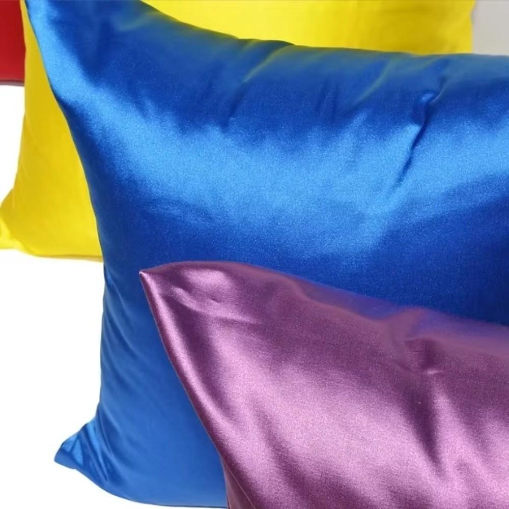 Soft Imitated Silk Pillow Case Satin Material Decorative Pillow Case  for Home Decor
