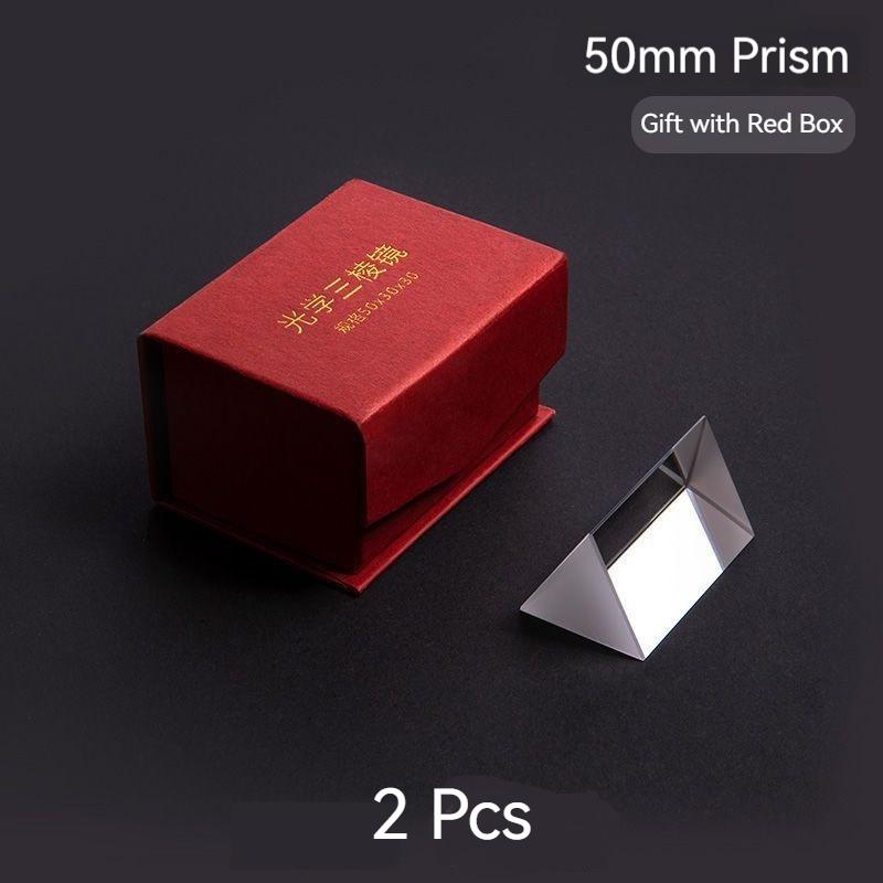 Borence Triprism Optical Glass Photography Props Rainbow Equipment Prism Length Size Seven Color Mitsubishi Mirror Teaching Tool