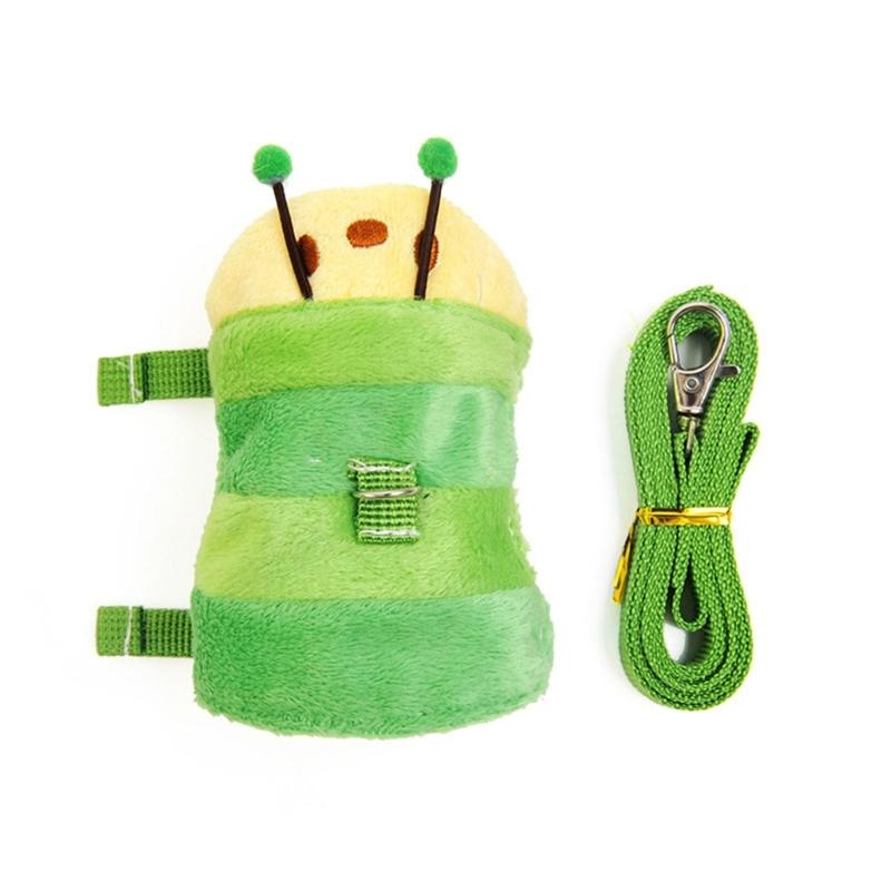 

Ferrets Harness and Leash Set Small Animal Vests Harness with Safe Bells Walking Clothes for Baby Rabbit Other Small Pet зелёный