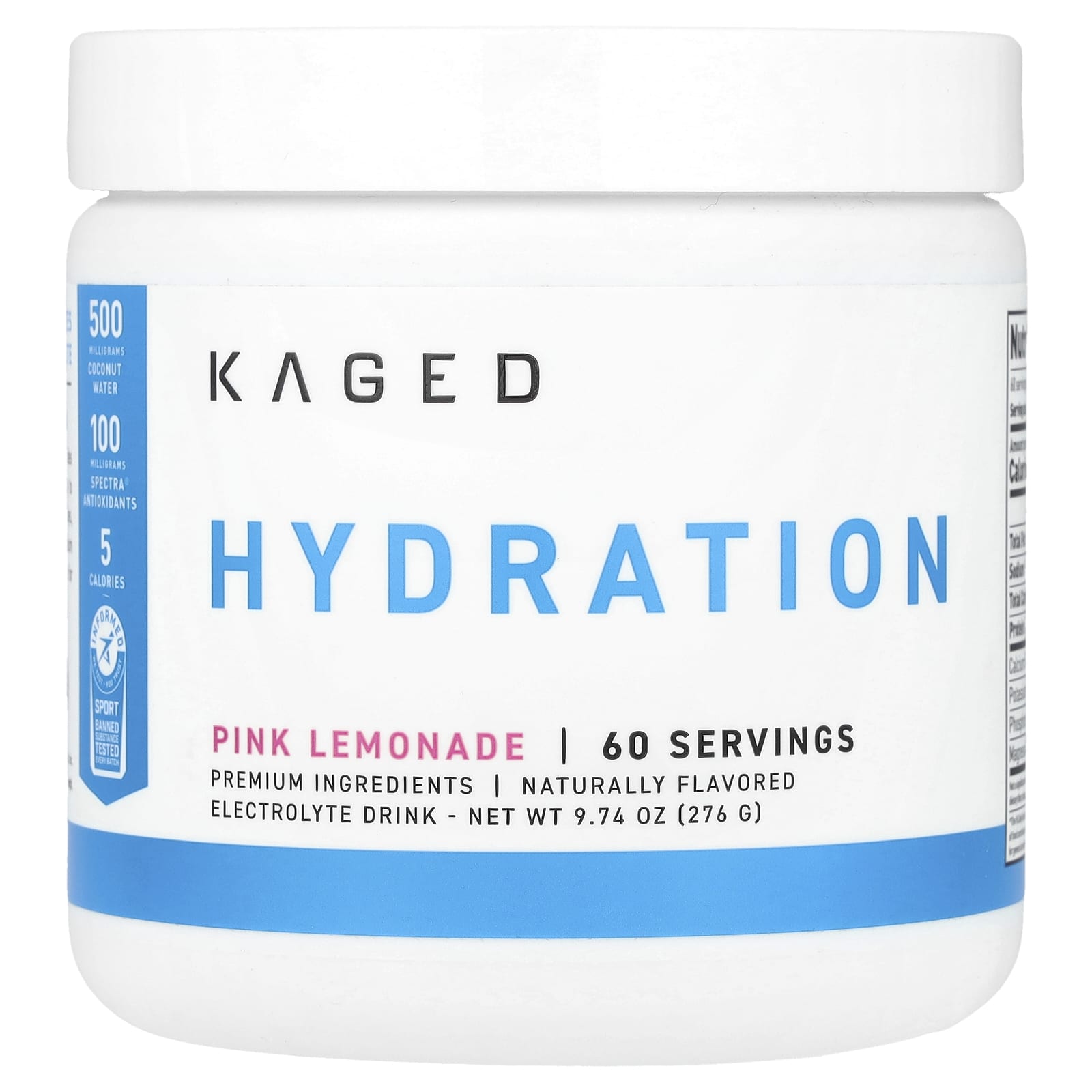 

Hydration, Pink Lemonade, 276G(9.74Oz)