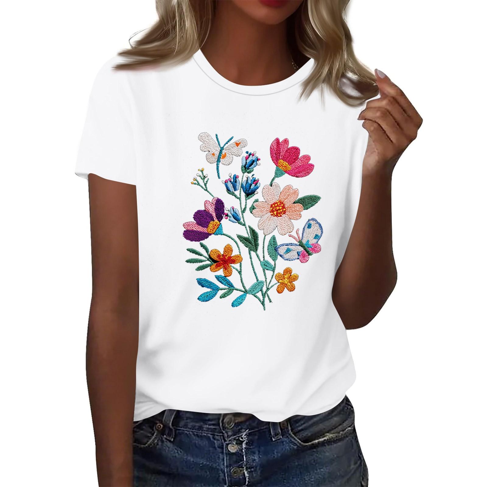 

Женская мода повседневная футболка с круглым вырезом и короткими рукавами, топ, футболка, топ XL белый