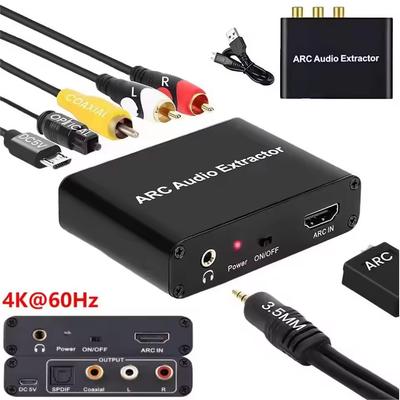 4K HDMI ARC Audio Extractor ARC Zu SPDIF Koaxial L/R Stereo 3,5 mm Klinke Audio Adapter Rückkanal Konverter für HDTV Verstärker