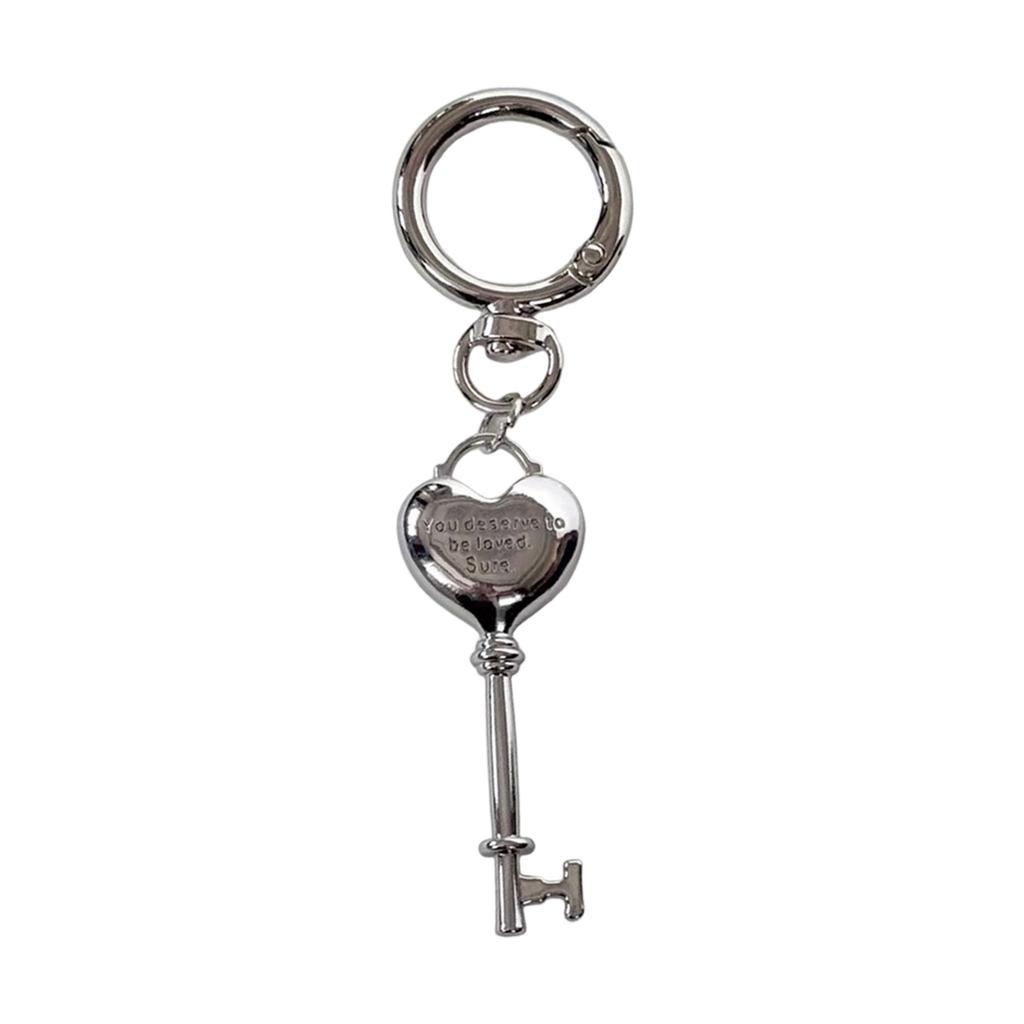 Elegant Love Symbol Keychain Sturdy Alloy Metal Charm Heart Key Ring For Daily Use Gift Anniversary Valentine
