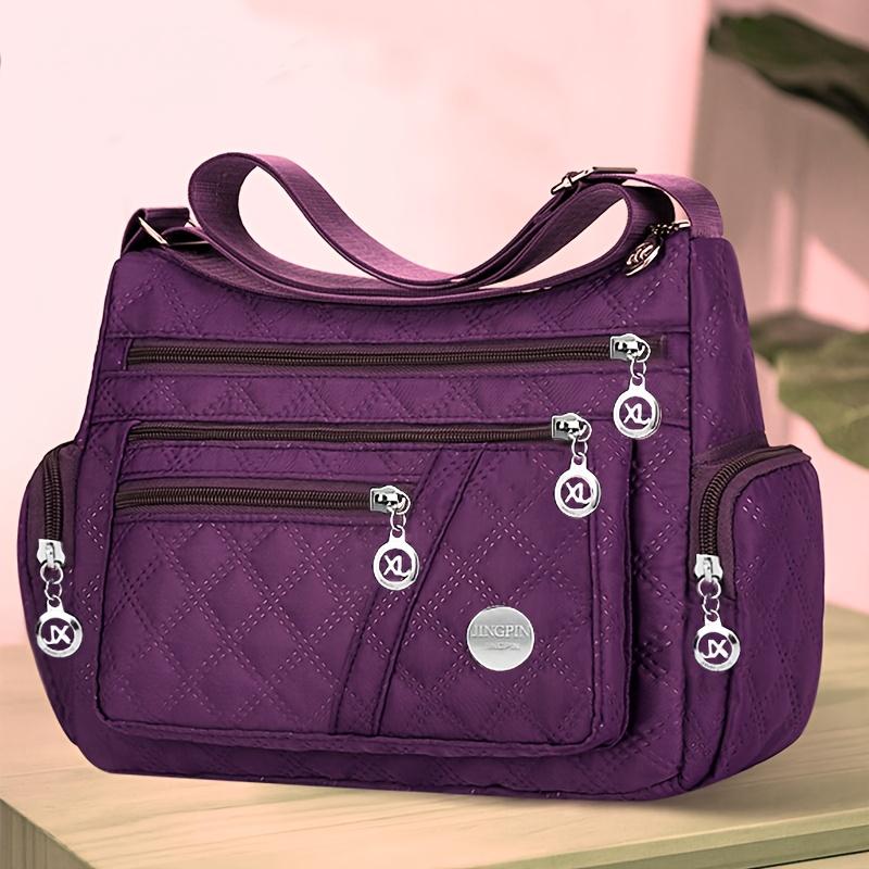 Strapazierfähige Konstruktion, modische leichte Umhängetasche aus Oxford-Canvas für Männer und Frauen, lässiger Stil mit mehreren Reißverschlusstaschen, verstellbarer Riemen