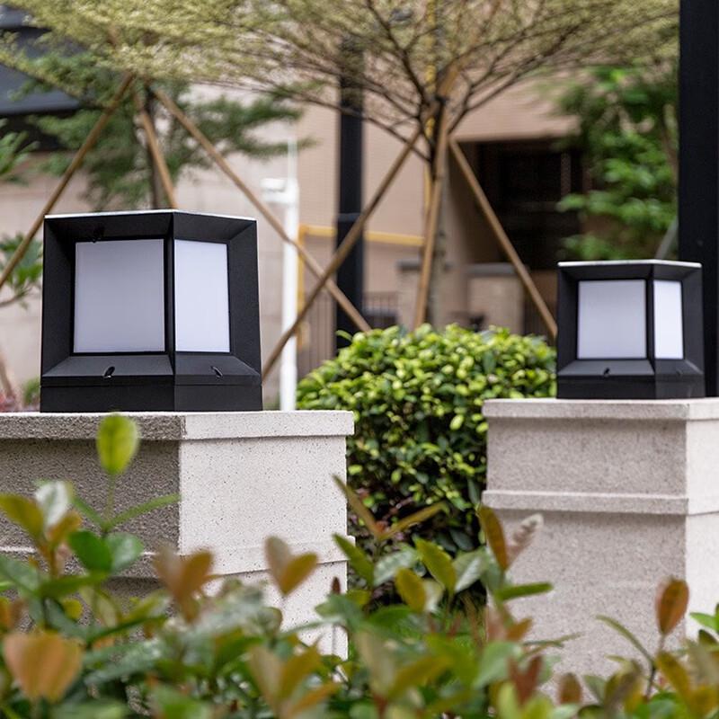 UOSU Modern Solar & Wired Pillar Light with Remote