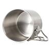 Stainless Steel Camping Cup with Lid Rust Prevention Foldable Camping Cup for Outdoor Hiking