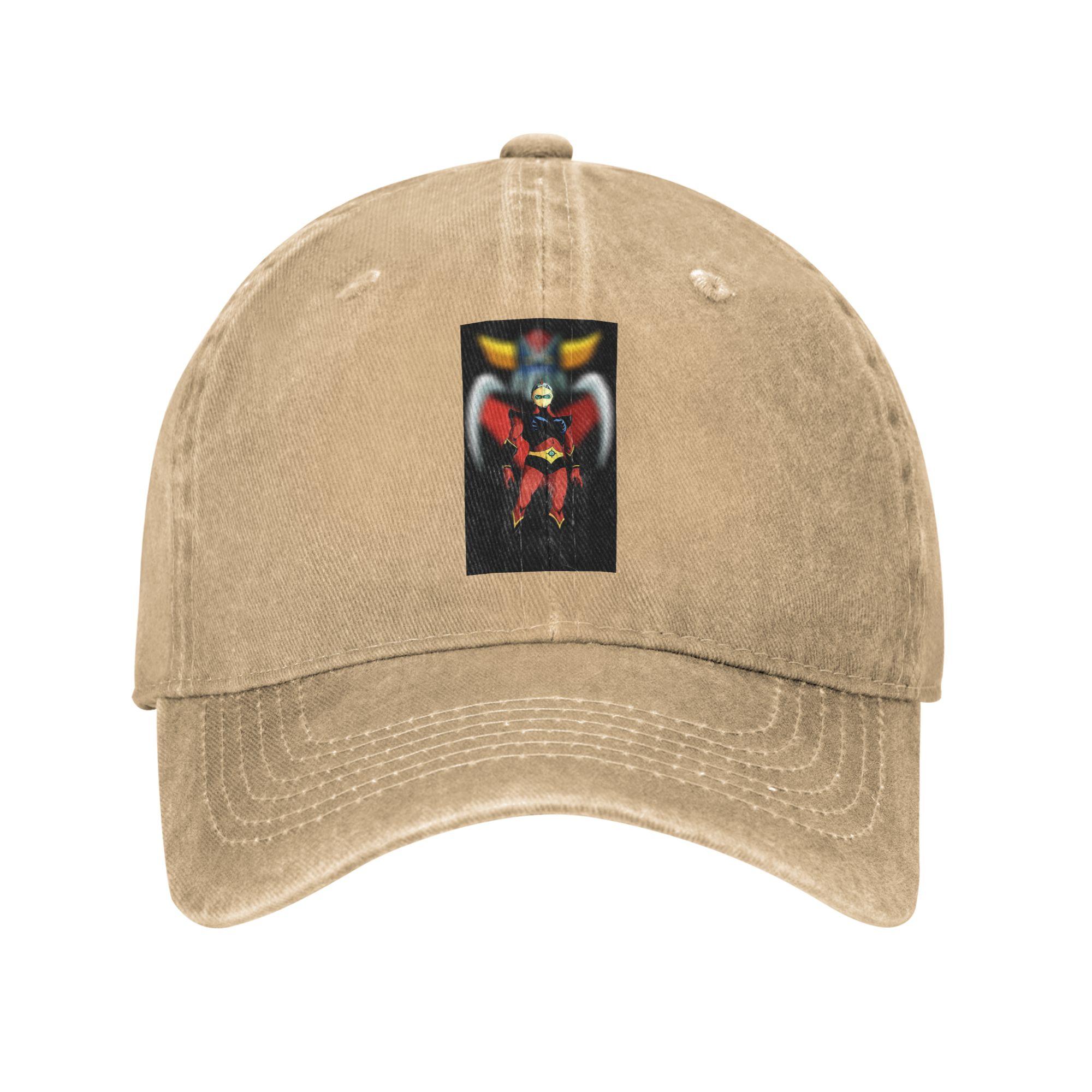 

Goldorak Grendizer Anime UFO Robot Goldrake Baseball Caps Denim Fabric Hats Casquette Streetwear Baseball Cowboy Hat Unisex Women One Size