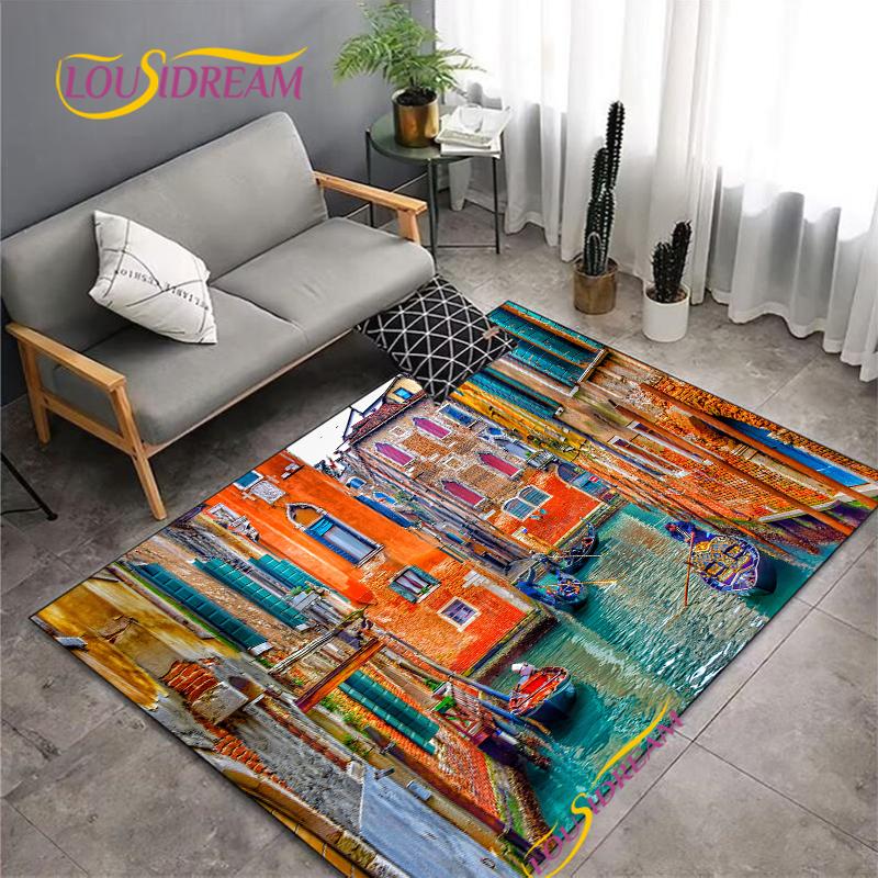 Fashion Van Gogh Art Carpet for Living Room Bedroom Rugs Kitchen Kids Door Un-slip Floor Mats Alfombra Birthday gift Poster Mat