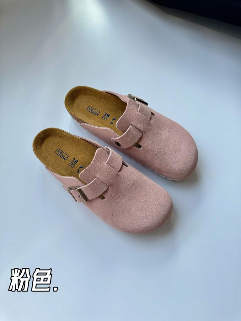 Sangpo Birken Shoes Women's Retro Cork Inner Height-increasing Sandals Bag Head Leather Thick Sole Outer Wear Fishing Birken Half Slippers