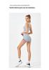 Women's Summer Color Block Quick-Dry Slimming Three-Quarter Sports Shorts with Drawstring and Butt-Lifting Design for Running and Yoga.