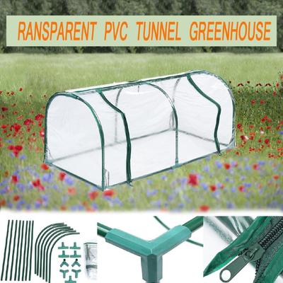 Bitki Örtüsü Çerçevesi Çıkarılabilir Çelik Fermuarlı Bahçe Sera PVC Sıcak Bahçe Dış Mekan Ev Bitkisi 128x60x58cm