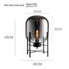 Nordic Industrial Smoky Gray Glass Floor Lamp - Creative Design for Living Room & Bedroom