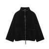 Giacca Cardigan Corta Calda in Lana d'Agnello Moda Invernale da Donna a Colore Unito