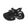 Fashion 7.5cm Air Mesh Synthetic Leather Sneakers Platform Wedge Flats Women Summer Hollow Hook Summer Bling Sandals Shoes