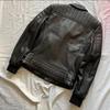 Motorcycle Stylish Halloween Black Lambskin Biker Festive Leather Men Jacket