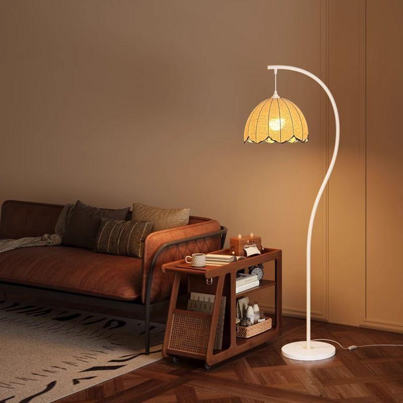 Stylish Chinese Lotus Leaf Floor Lamp for Living Room, Bedroom, or Hotel - Decorative and Eye-Friendly Design