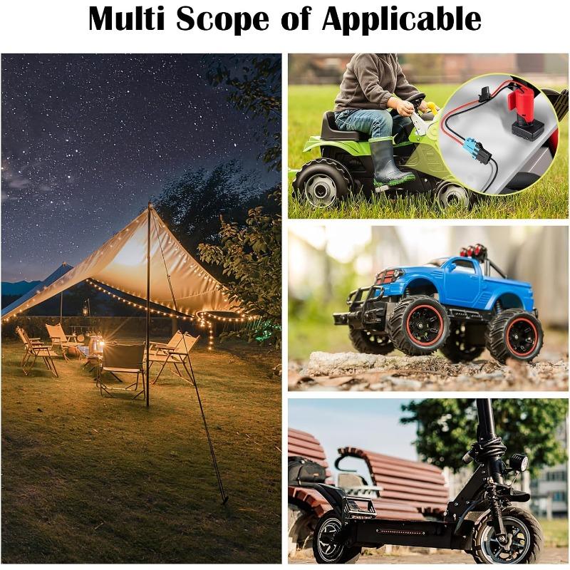 Battery Adapter For Milwaukee 12V Power Wheels Adapter Wire Connecto 12AWG Wire Fuse Holder for Peg-Perego Kids Ride-on Toy