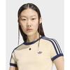 adidas Originals Knitted Round Neck Three Stripes Printed Comfortable T-Shirt Women Tops KS7376