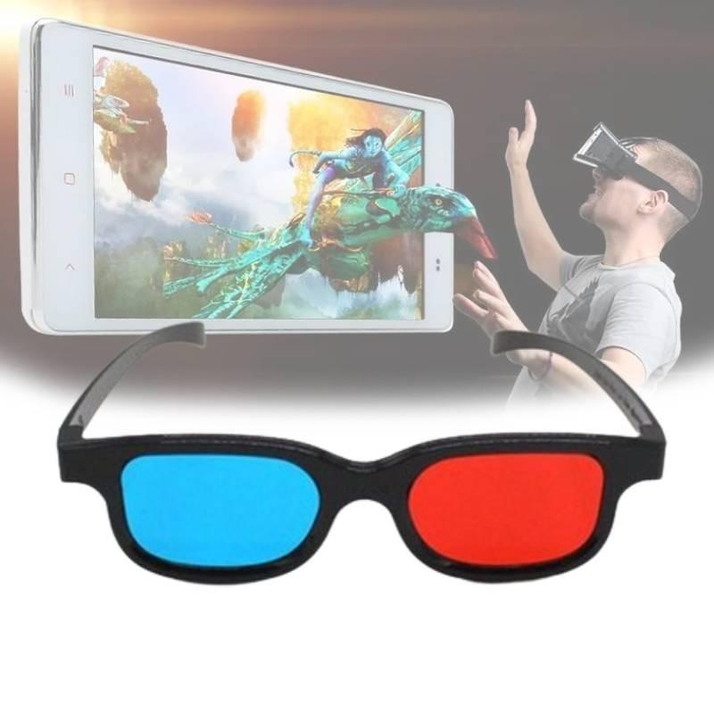 Stilvolle 3D-Brille für Kinder mit rot-blauen Gläsern, ABS-PVC-Rahmen, UV-Schutz