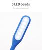 Mini Book Light Portable USB 5V LED Reading Lamp Foldable Camping Night Lights Table Lamps for Power Bank Notebook Laptop