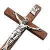 Divine Wooden Cross Crucifix Jesus Sculpture - Beautiful Tabletop Decoration for Spiritual Prayers