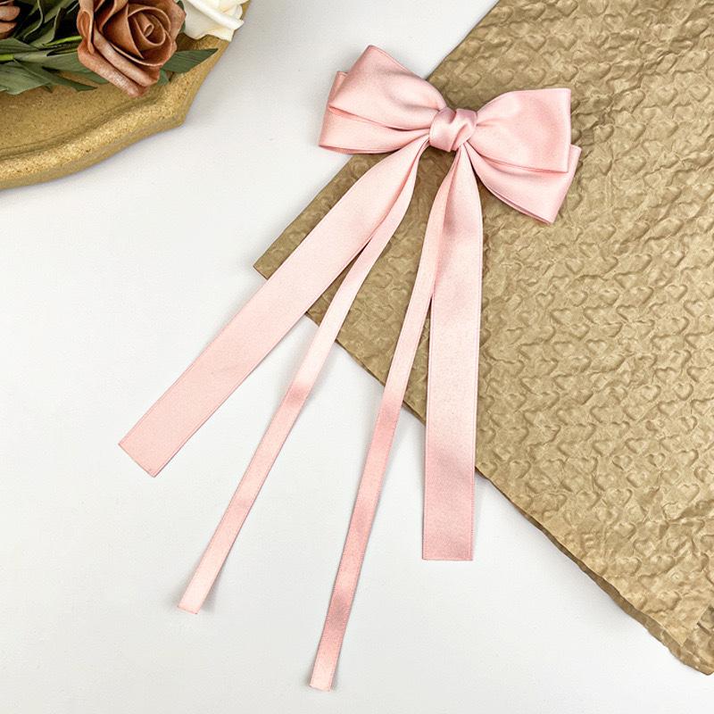 

Long Ribbon Bow For Girls Double Bowknots Tassel Clips Barrettes Kawaii Pins Kids Hair Accessories Women