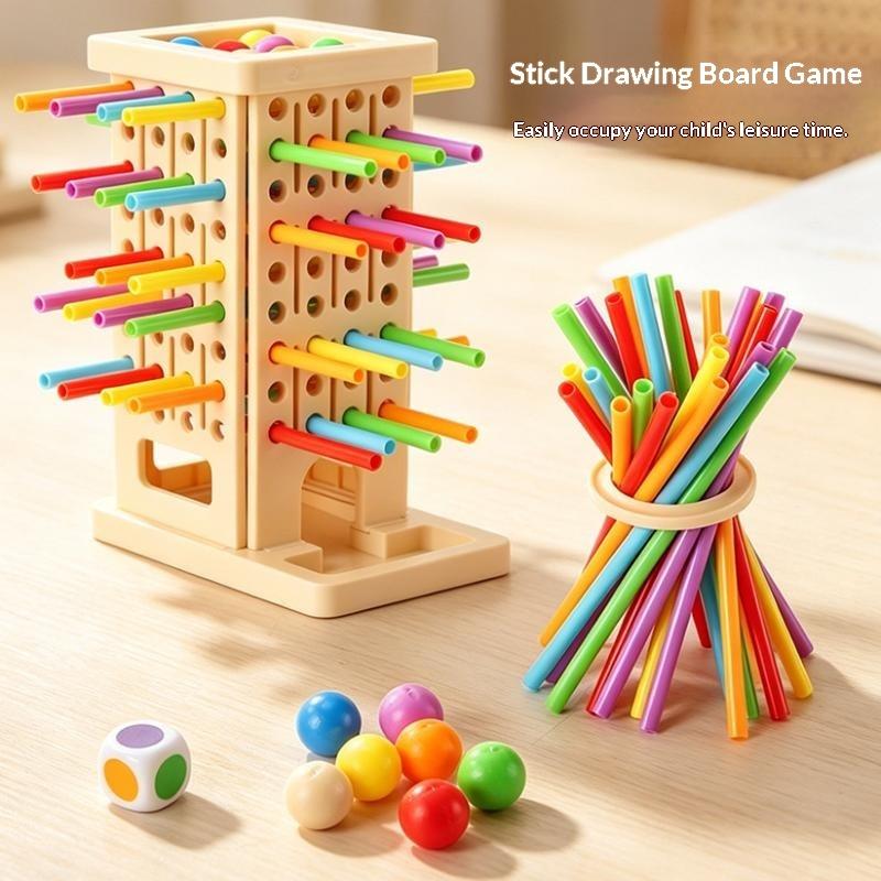Parent Child Interactive Wooden Stick Children'S Two Person Battle Spatial Thinking Training Puzzle Toy 1 Set