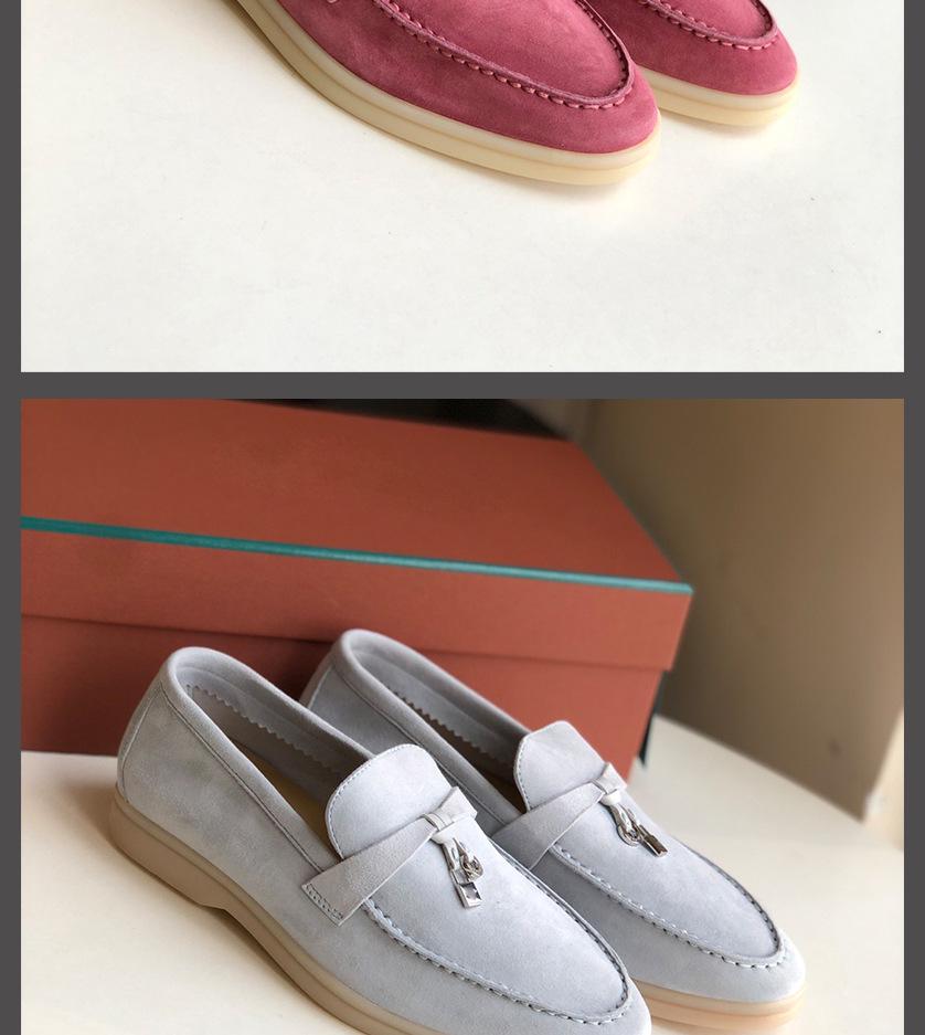Europeiska & Amerikanska Mockasiner i Kohud - Mjuk Sula Brittisk Stil Slip-on Dam Casual Skor